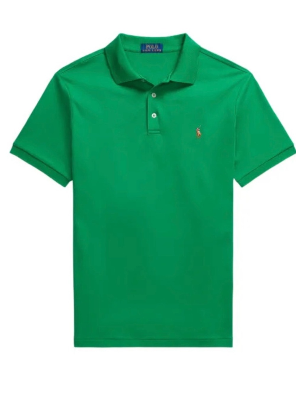 Polo by Ralph Lauren Men's Green Classic Cotton Polo Shirt Size M small flaw